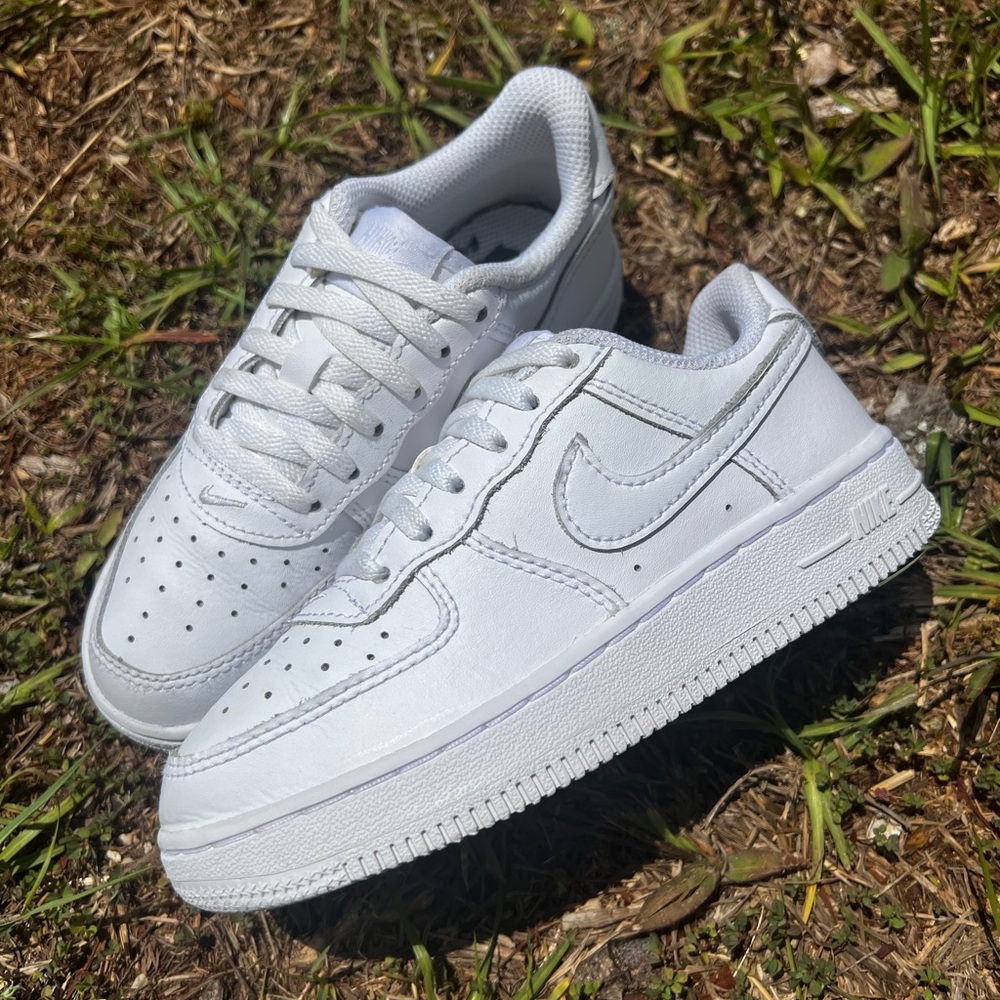 CLEAN Nike size 12c Toddler Air Force 1 Triple White shoes